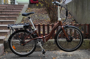 Rower składany Dahon Glide P8 - konwersja na elektryczny z zachowaniem funkcji składania