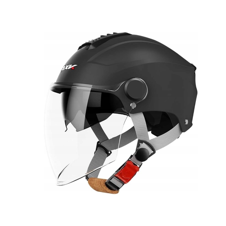 Kask na hulajnogę rower 3/4 z szybką i osłoną przeciwsłoneczną AXV 54-61 cm