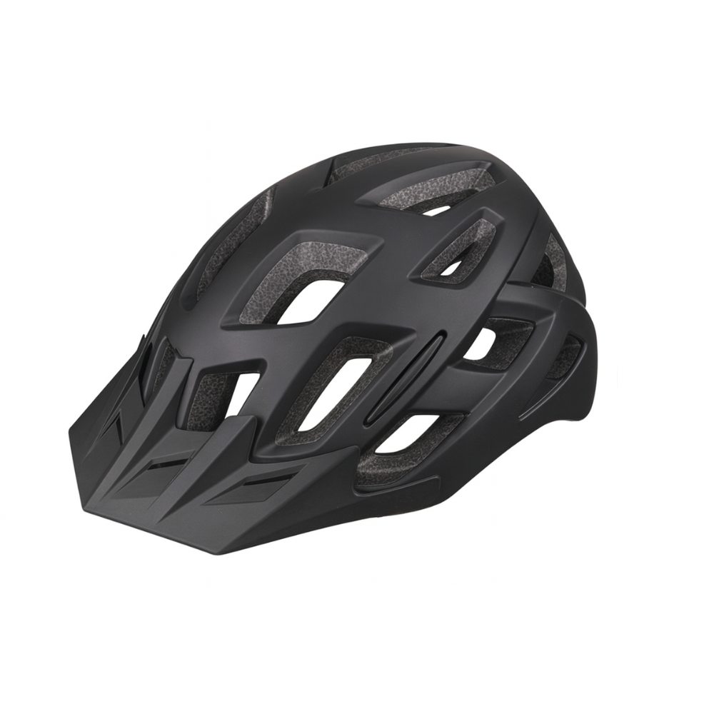 KASK ROWEROWY HB3-2  CZARNY MAT + LAMPKA LED 3 TRYBY