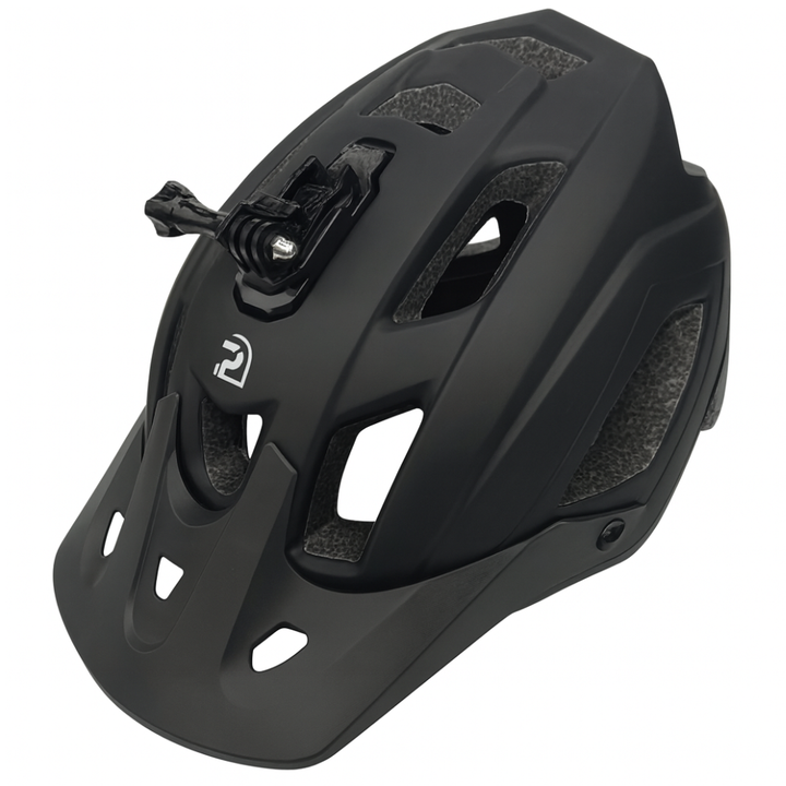 KASK ROWEROWY Z UCHWYTEM DO GoPro MTB PEMILA ROZM: L (58-61cm) CZARNY MAT