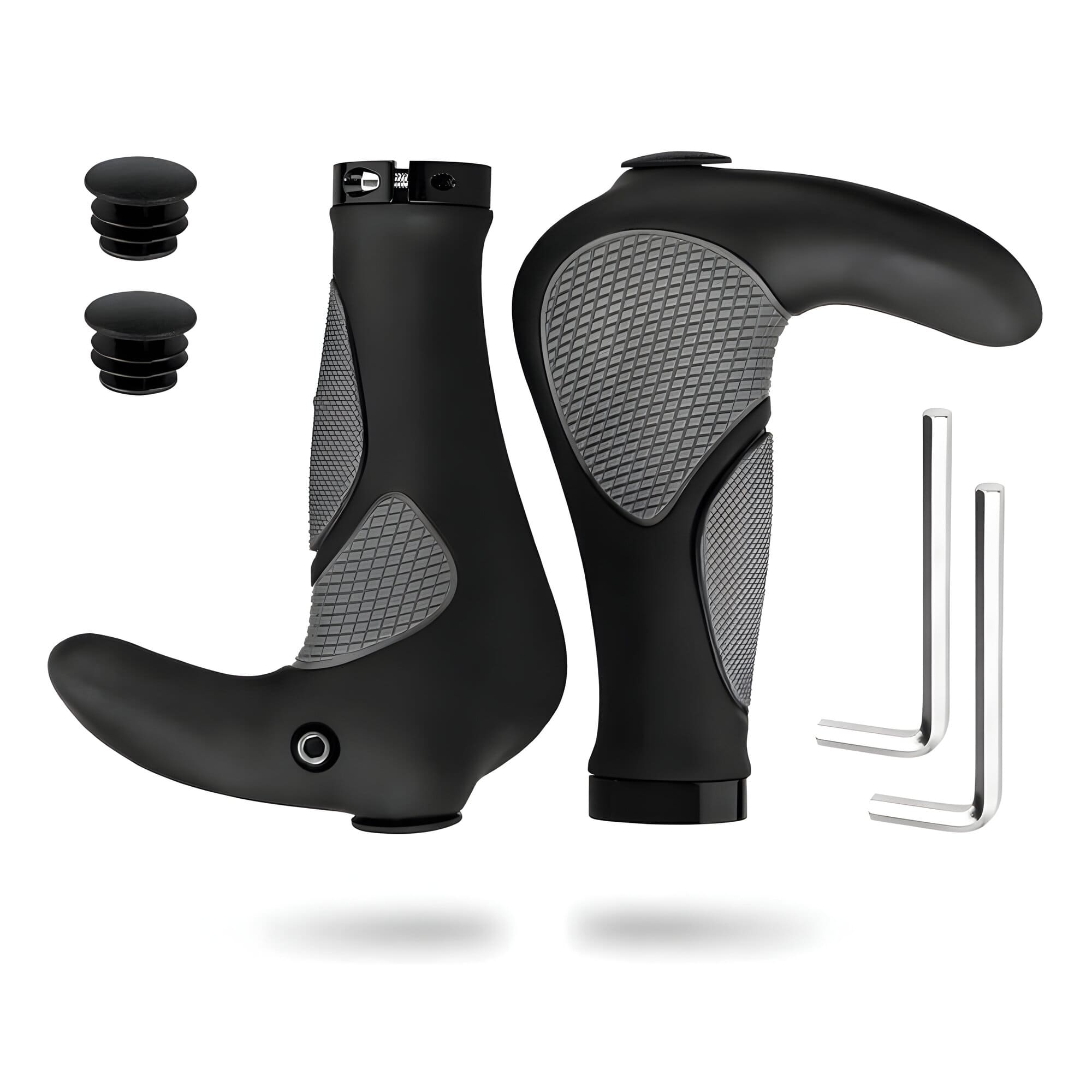 Chwyty rowerowe z rogami - Antypoślizgowe 22mm