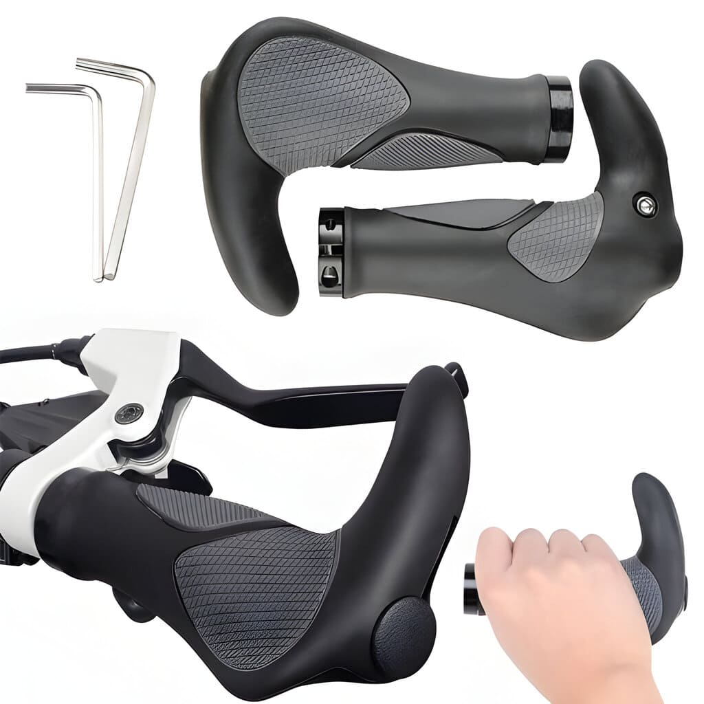 Chwyty rowerowe z rogami - Antypoślizgowe 22mm