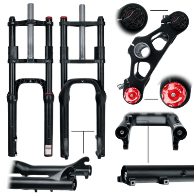 Amortyzator Reactor M650DH 100mm 20”x4.0 dwupółkowy do roweru fat bike Reactor bike Zestaw do konwersji